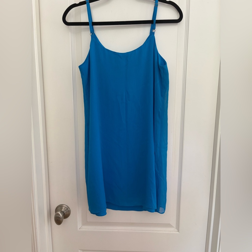Alice + Olivia Blue Spaghetti Strap Dress